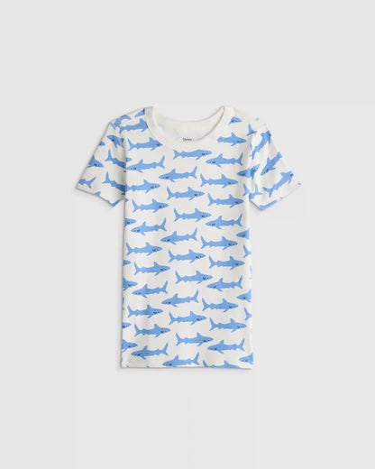 100% Organic Cotton Short Sleeve and Shorts Pajama Set