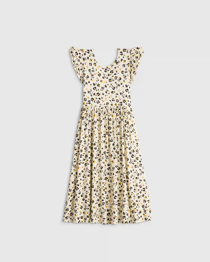 Bamboo Short Sleeve Flutter Twirl Dress