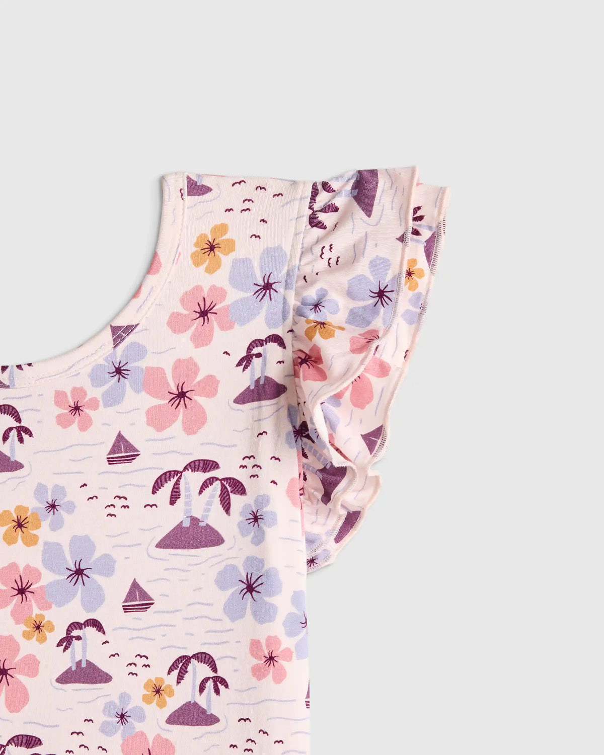 Bamboo Short Sleeve Flutter Twirl Dress