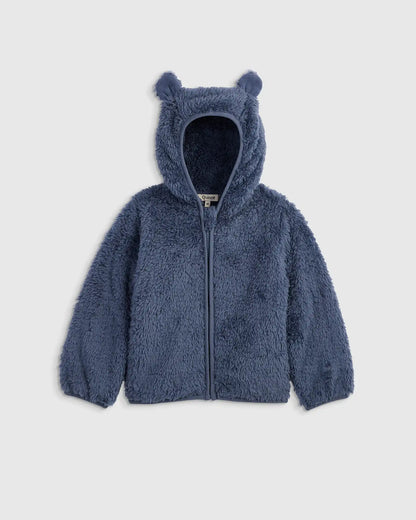 Recycled Sherpa Fleece Bear Hood Jacket