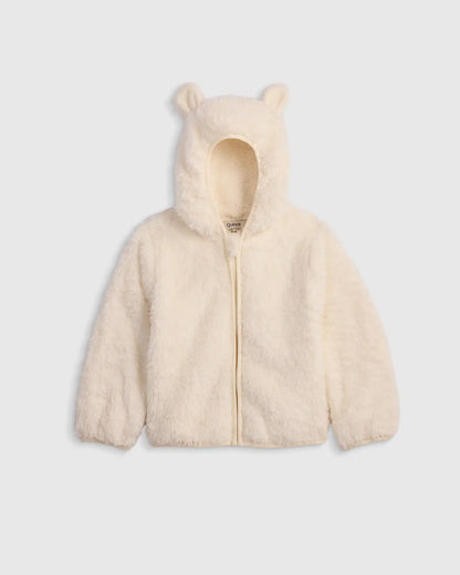 Recycled Sherpa Fleece Bear Hood Jacket