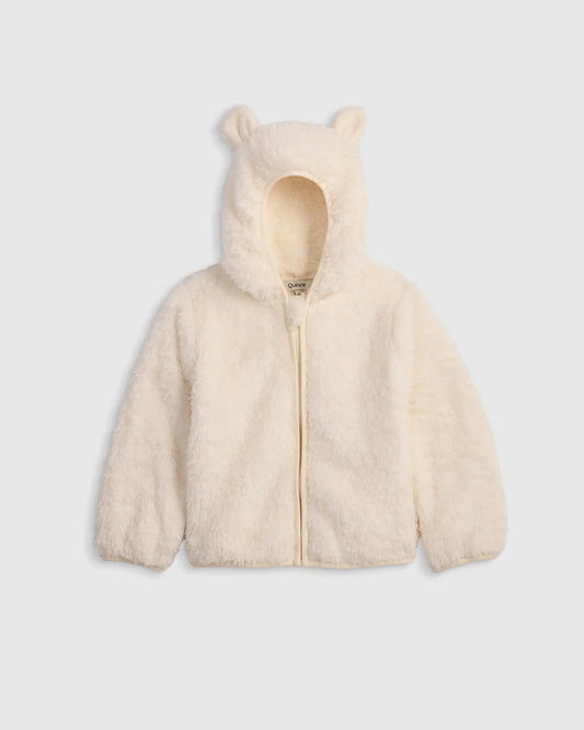 Recycled Sherpa Fleece Bear Hood Jacket