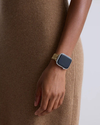 Stainless Steel & Pave Bracelet Smartwatch Band