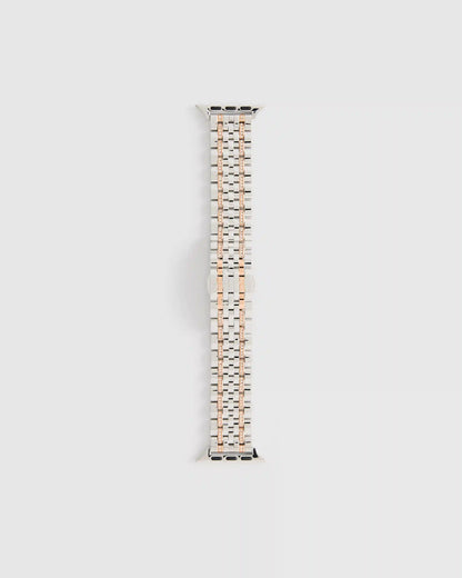 Stainless Steel & Pave Bracelet Smartwatch Band