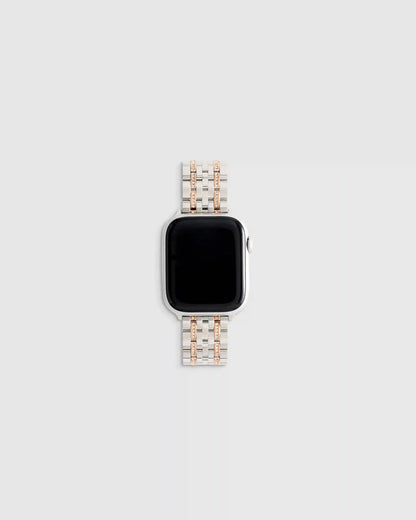Stainless Steel & Pave Bracelet Smartwatch Band