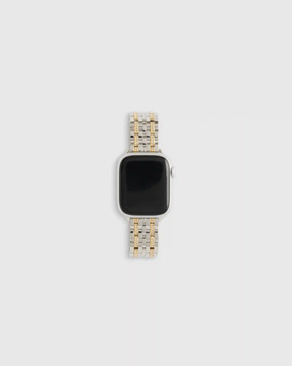 Stainless Steel & Pave Bracelet Smartwatch Band