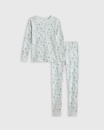 100% Organic Cotton Long Sleeve and Pant Pajama Set