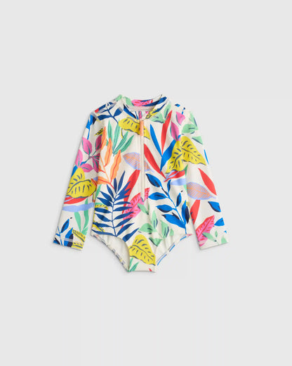 Long Sleeve Zip-Up Swimsuit