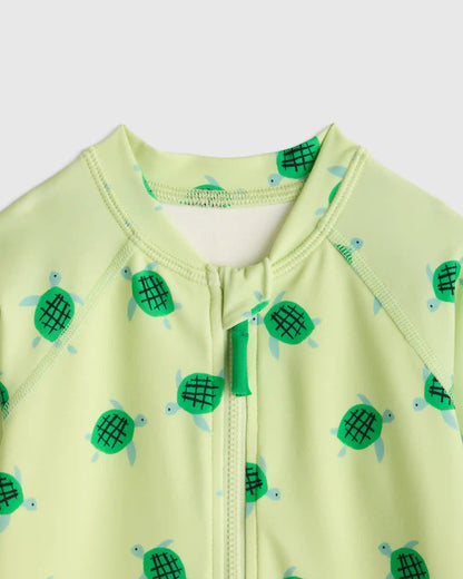 Long Sleeve Zip-Up Rash Guard One-Piece
