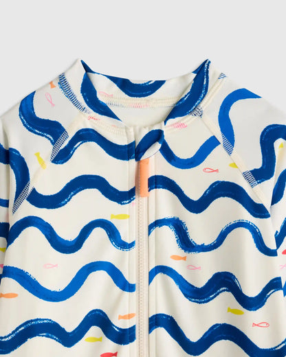 Long Sleeve Zip-Up Rash Guard One-Piece