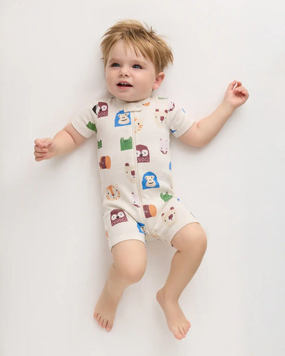 100% Organic Cotton Shortie Onesie Pajama