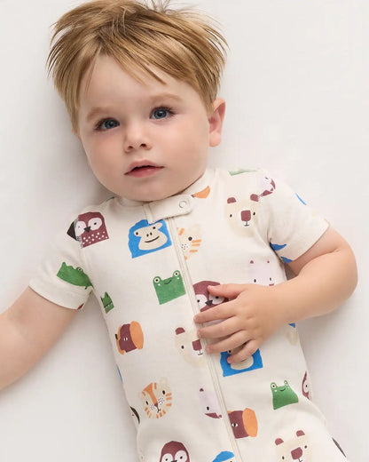 100% Organic Cotton Shortie Onesie Pajama