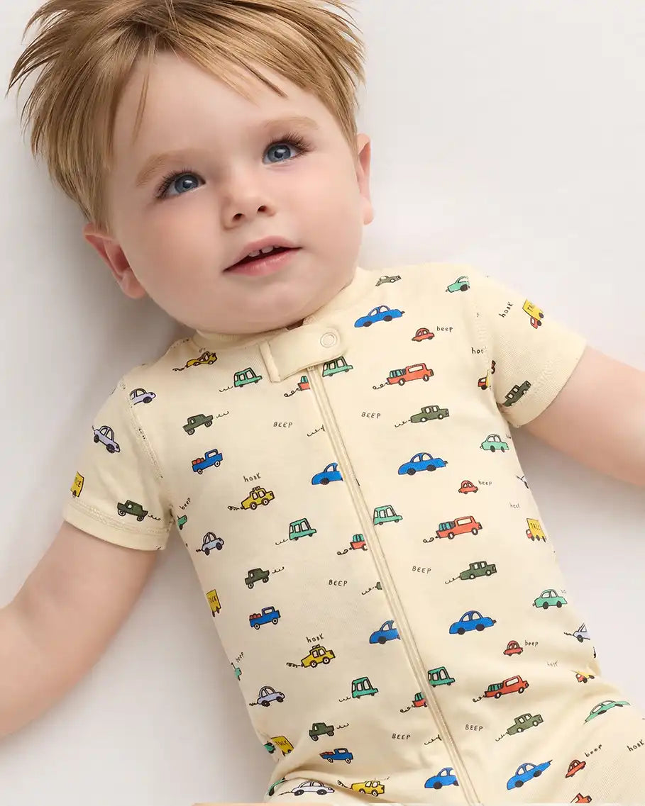 100% Organic Cotton Shortie Onesie Pajama