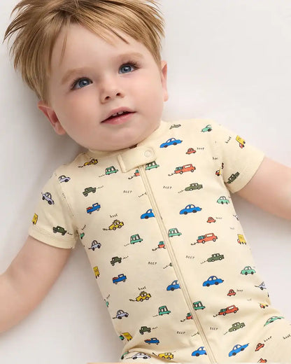 100% Organic Cotton Shortie Onesie Pajama
