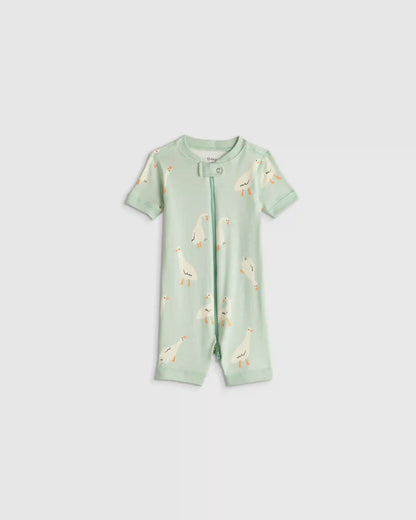 100% Organic Cotton Shortie Onesie Pajama