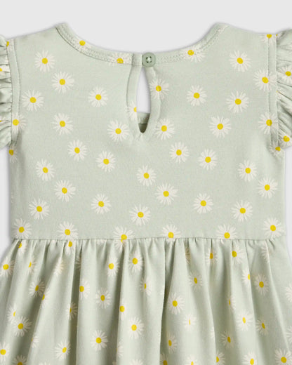 Organic Cotton Sleeveless Ruffle Dress
