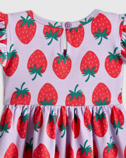 Organic Cotton Sleeveless Ruffle Dress