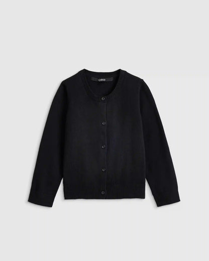 100% Organic Cotton Crewneck Cardigan