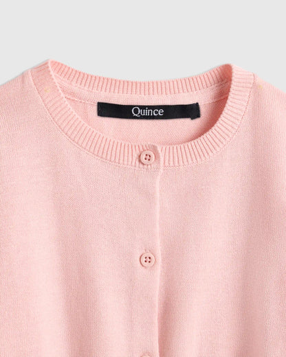 100% Organic Cotton Crewneck Cardigan
