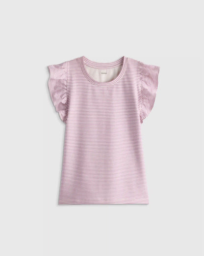 Ruffle Sleeve Organic Cotton Top