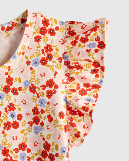 Ruffle Sleeve Organic Cotton Top
