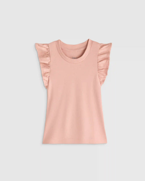 Ruffle Sleeve Organic Cotton Top