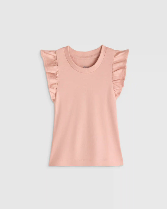 Ruffle Sleeve Organic Cotton Top