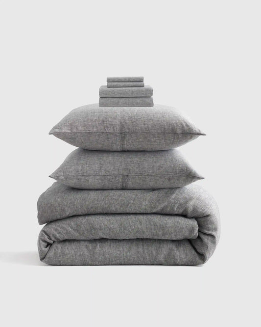 European Linen Chambray Deluxe Bedding Bundle