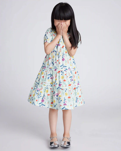 100% Organic Cotton Poplin Tiered Dress