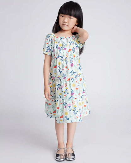 100% Organic Cotton Poplin Tiered Dress