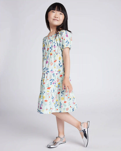 100% Organic Cotton Poplin Tiered Dress
