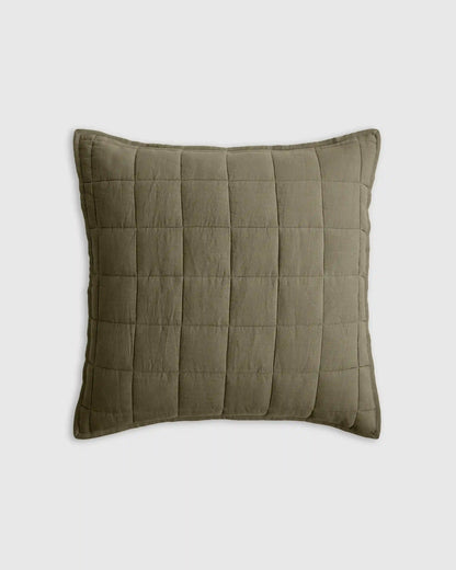 European Linen Box Quilted Euro Sham