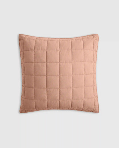 European Linen Box Quilted Euro Sham
