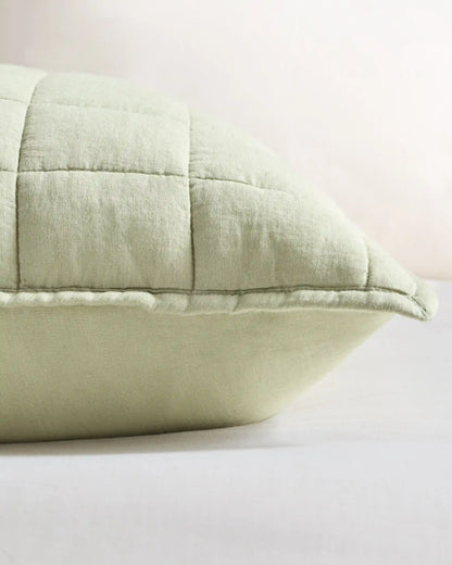 European Linen Box Quilted Euro Sham