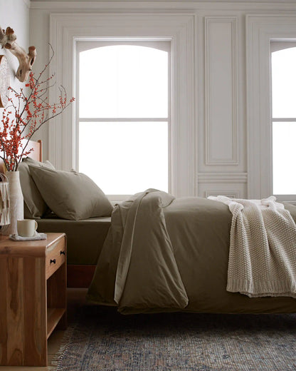 Organic Brushed Cotton Duvet Cover Set