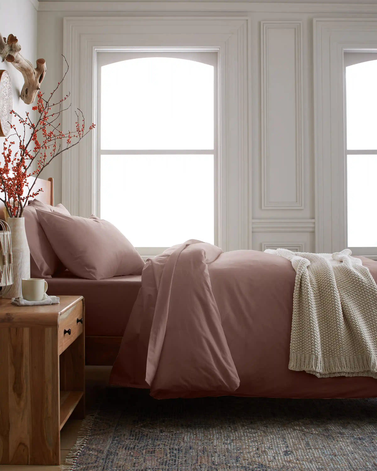 Organic Brushed Cotton Duvet Cover Set
