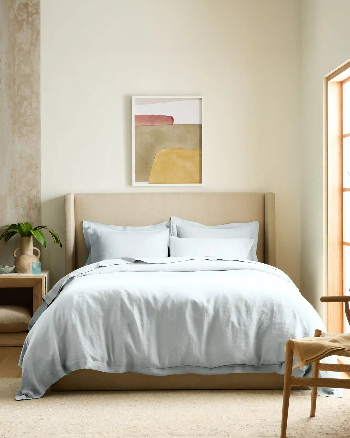 European Linen Double Flange Deluxe Bedding Bundle