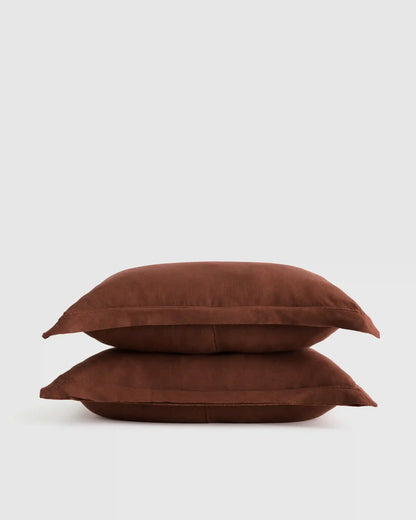 European Linen Double Flange Sham Set