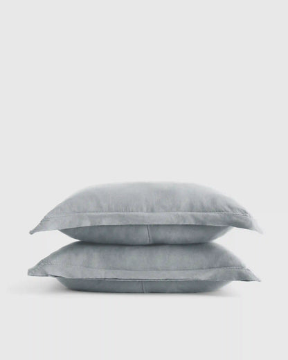 European Linen Double Flange Sham Set