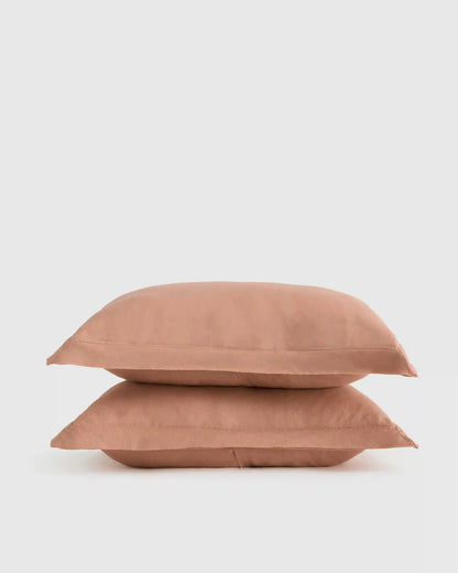 European Linen Double Flange Sham Set