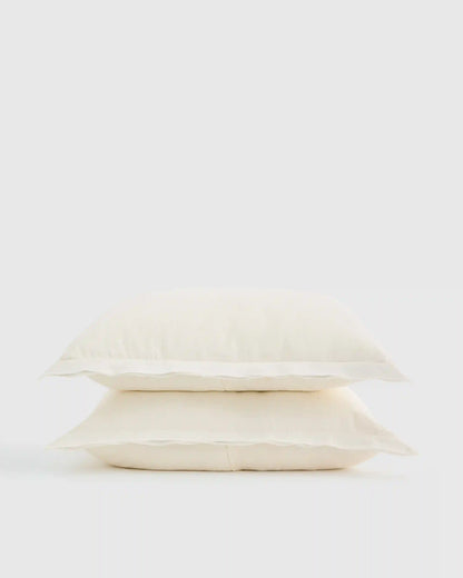 European Linen Double Flange Sham Set