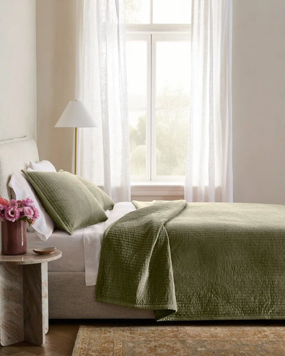 Cotton Velvet Vertical Channel Quilt
