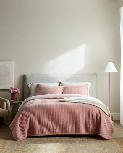 Cotton Velvet Vertical Channel Quilt