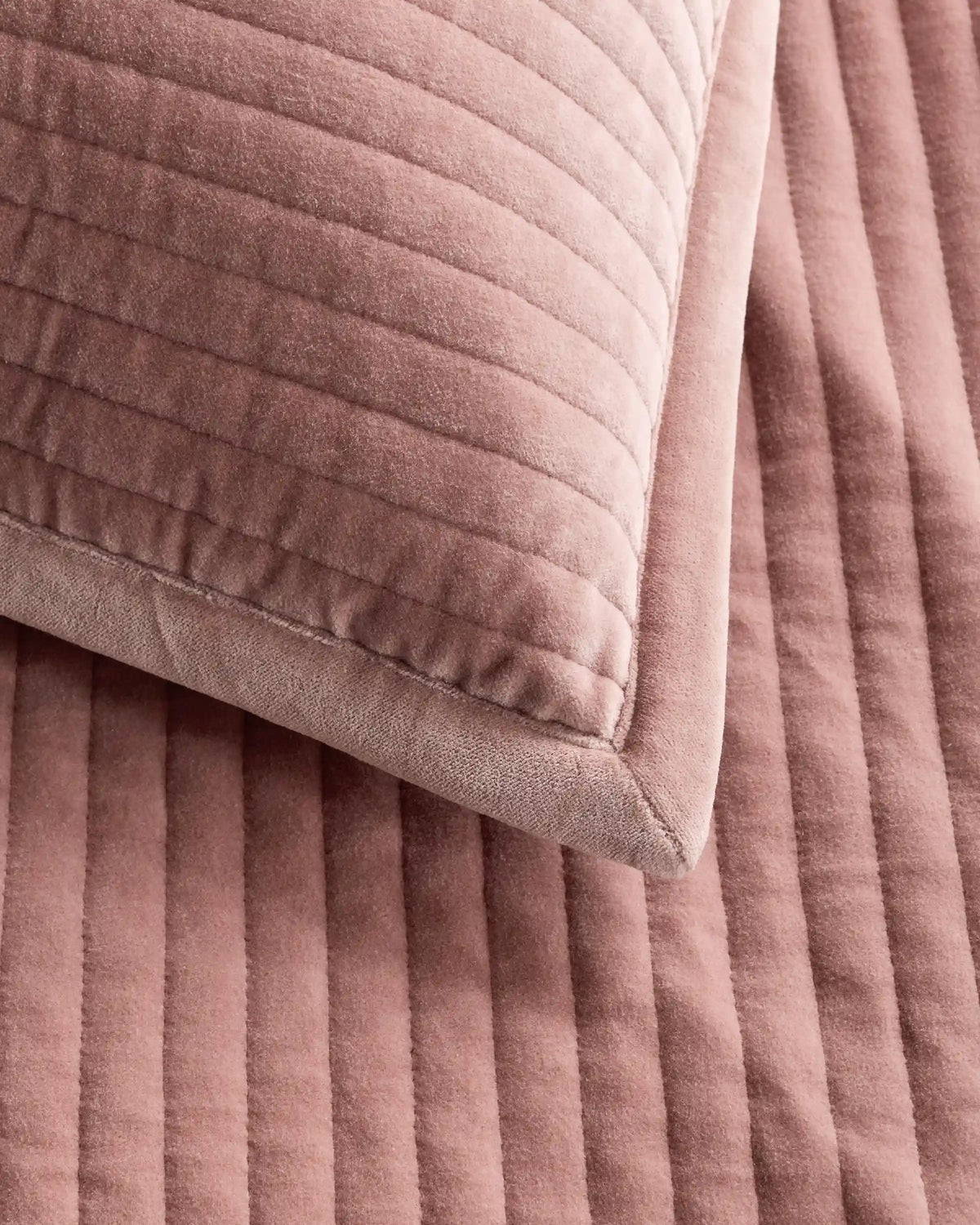 Cotton Velvet Vertical Channel Quilt