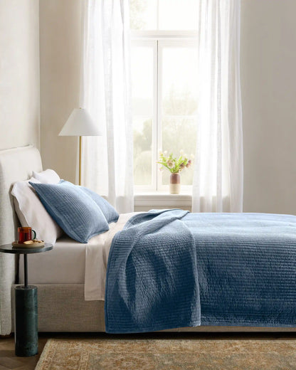 Cotton Velvet Vertical Channel Quilt