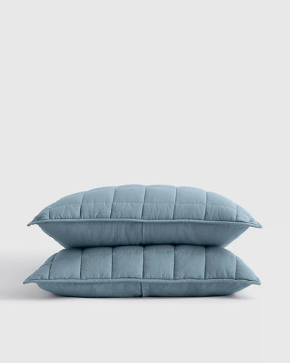 European Linen Box Quilted Sham Set