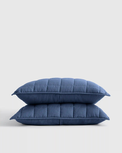 European Linen Box Quilted Sham Set