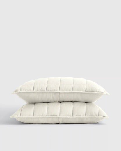 European Linen Box Quilted Sham Set