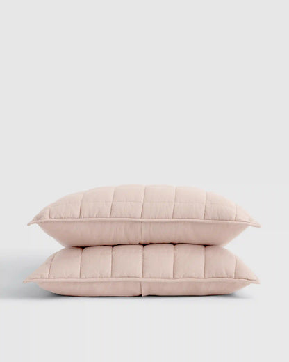 European Linen Box Quilted Sham Set