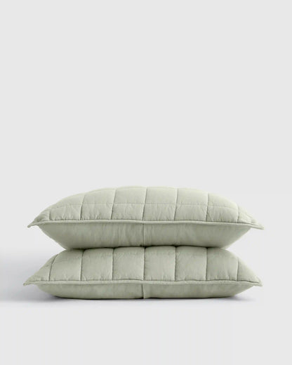 European Linen Box Quilted Sham Set